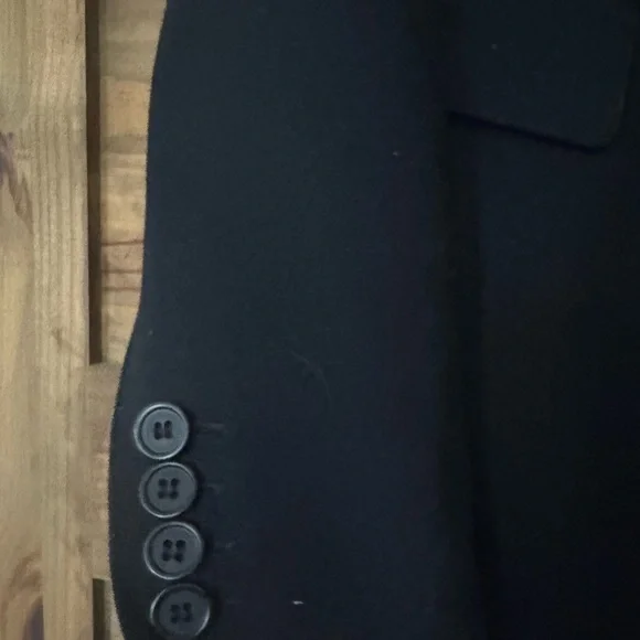 Smythe Black One Button Blazer les vestes size 2 long shawl coller blazer - Picture 6 of 13